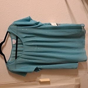 COPY - Liz Claiborne Aqua Wave Top Sz 2x NWT